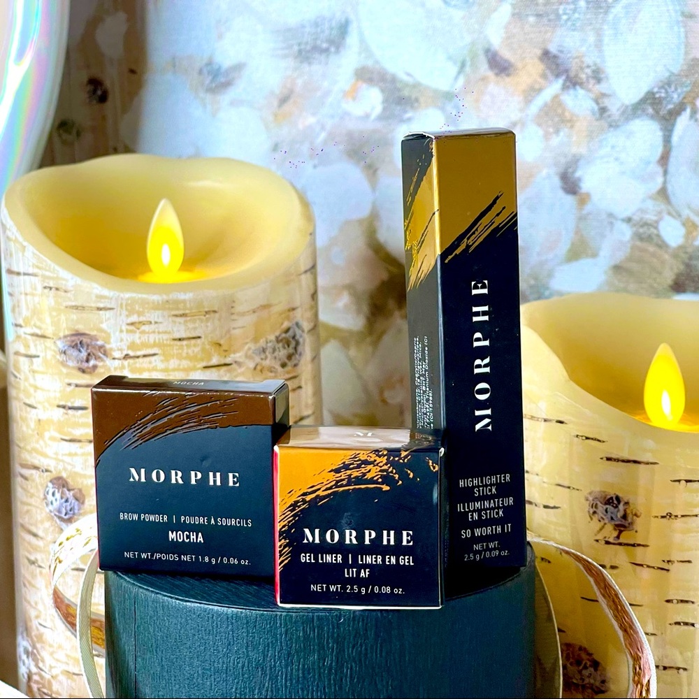 MORPHE BUNDLE SOLD OUT “MORPHE BROW POWDER “MOCHA” MORPHE GEL EYELINER “LIT AF”